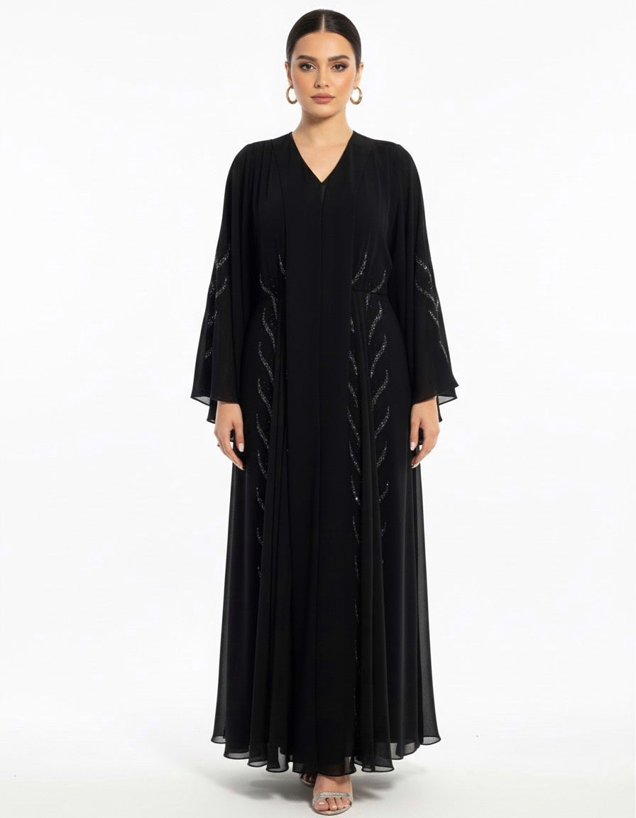 Flared luxe abaya