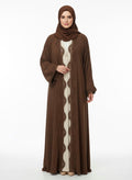 Brownie Lace Abaya