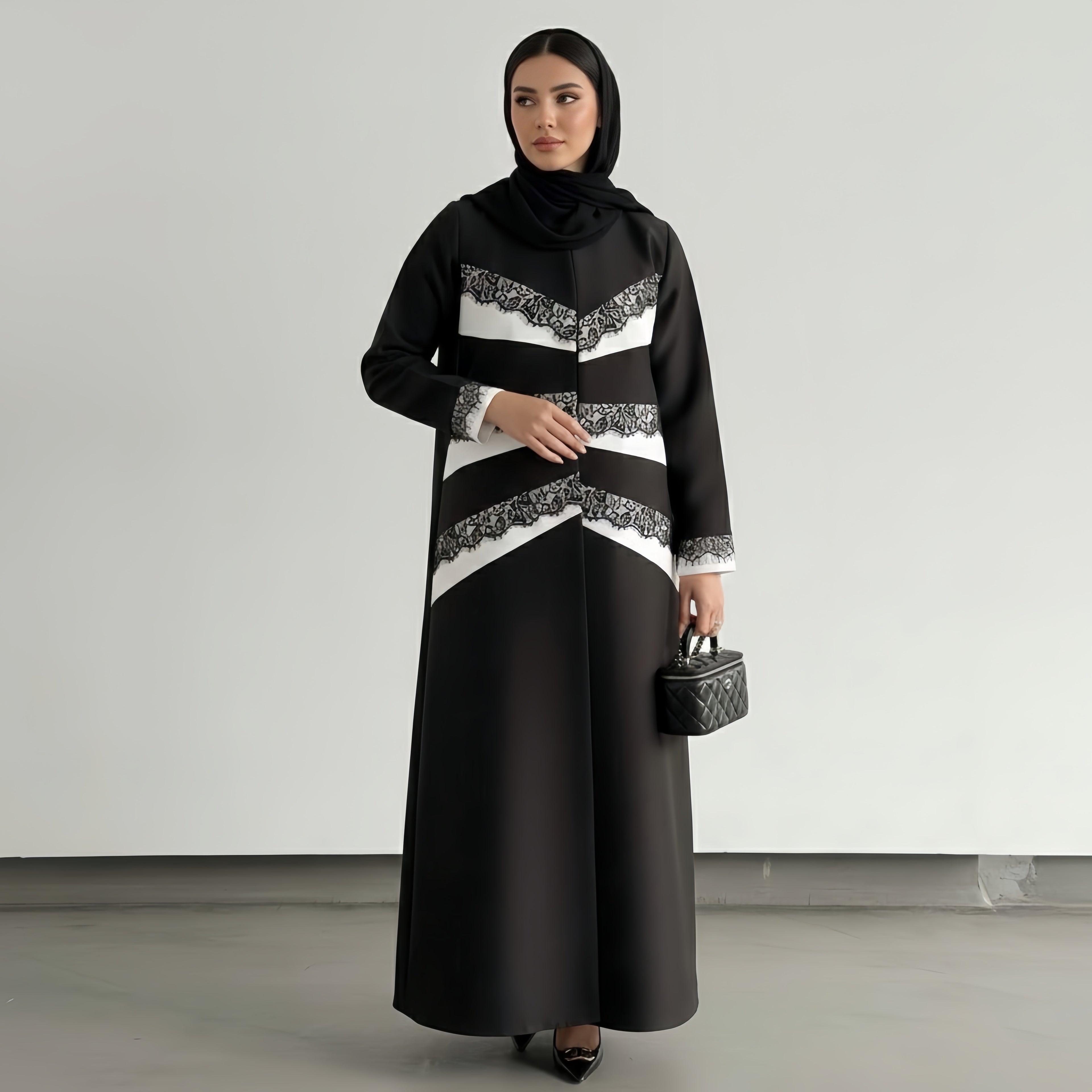 Formal Luxe Lace Abaya