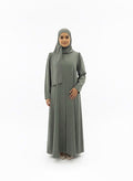 Crown linen abaya