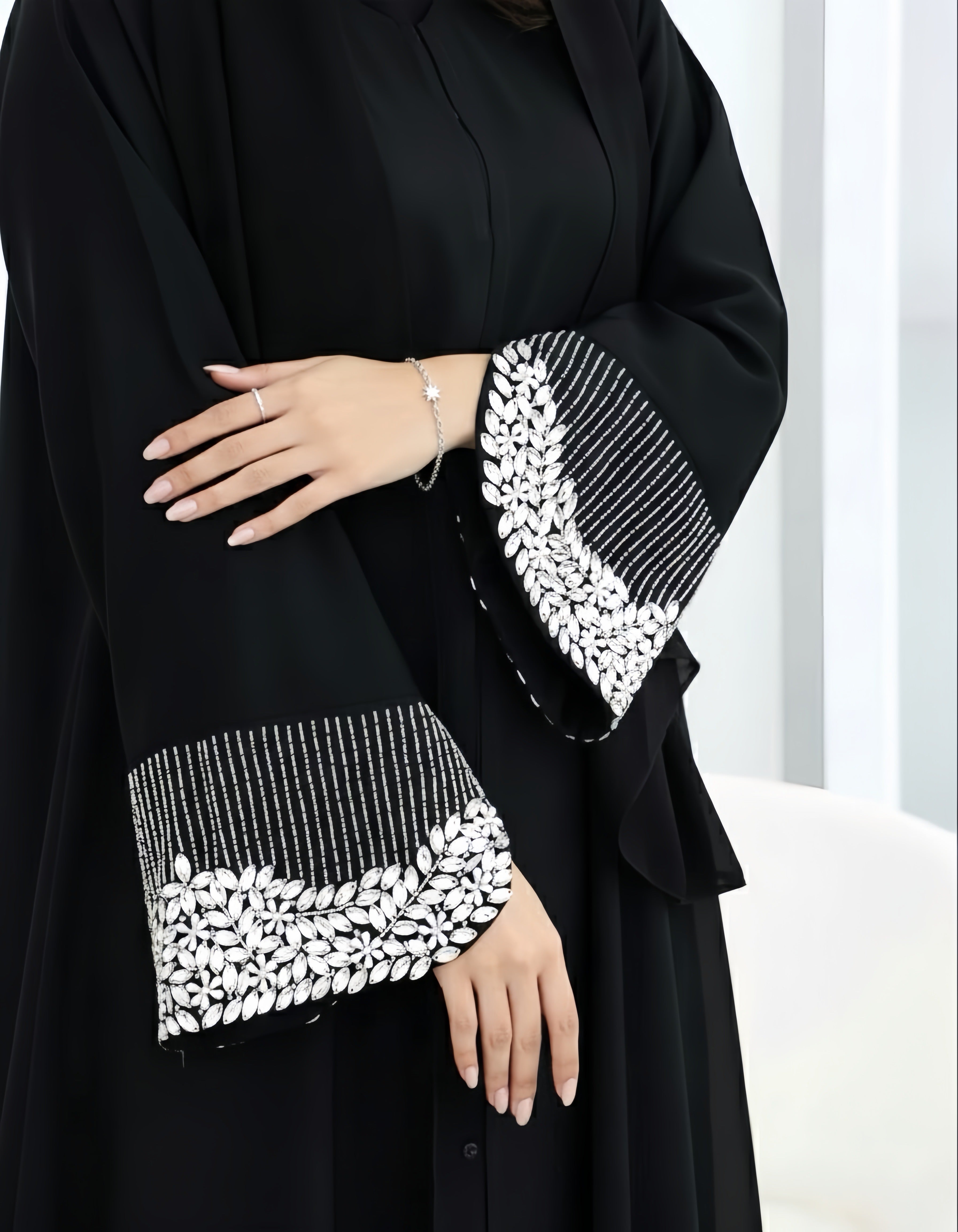 Luxury crystal abaya